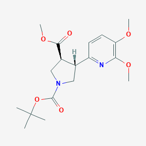 (rac-trans)-1-tert-Butyl 3-Methyl 4-(5,6-Dimethoxypyridin-2-yl)pyrrolidine-1,3-dicarboxylateͼƬ