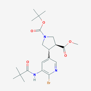 (3S,4R)-1-tert-Butyl 3-Methyl 4-(6-Bromo-5-pivalamidopyridin-3-yl)pyrrolidine-1,3-dicarboxylateͼƬ