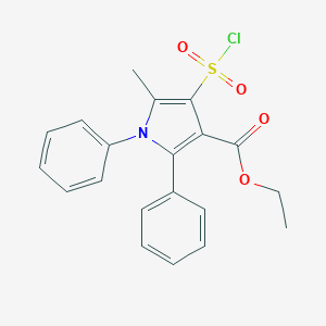 Ethyl 4-(Chlorosulphonyl)-1,2-diphenyl-5-methyl-1H-pyrrole-3-carboxylateͼƬ