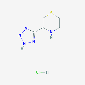 3-(1H-1,2,3,4-tetrazol-5-yl)thiomorpholine hydrochlorideͼƬ