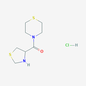 4-(1,3-thiazolidine-4-carbonyl)thiomorpholine hydrochlorideͼƬ