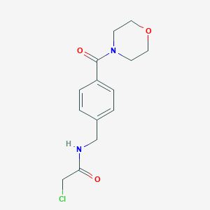 2-Chloro-N-{[4-(morpholine-4-carbonyl)phenyl]methyl}acetamideͼƬ