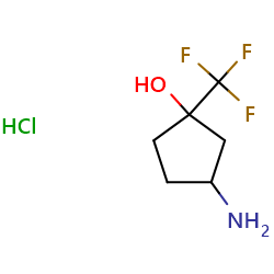 3-amino-1-(trifluoromethyl)cyclopentan-1-olhydrochloride图片