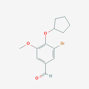 3-bromo-4-(cyclopentyloxy)-5-methoxybenzaldehydeͼƬ