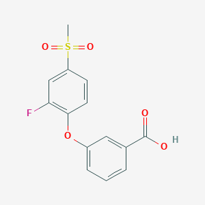 3-[2-Fluoro-4-(methylsulphonyl)phenoxy]benzoic acidͼƬ