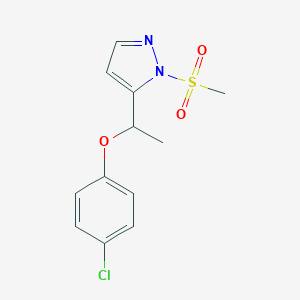 4-Chlorophenyl 1-[1-(methylsulfonyl)-1H-pyrazol-5-yl]ethyl ether图片