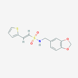 (E)-N-(1,3-benzodioxol-5-ylmethyl)-2-(2-thienyl)-1-ethenesulfonamideͼƬ