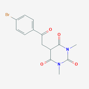 5-[2-(4-Bromophenyl)-2-oxoethyl]-1,3-dimethyl-2,4,6(1H,3H,5H)-pyrimidinetrioneͼƬ