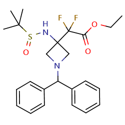 ethyl2-[1-benzhydryl-3-(tert-butylsulfinylamino)azetidin-3-yl]-2,2-difluoro-acetateͼƬ