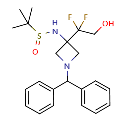 N-[1-benzhydryl-3-(1,1-difluoro-2-hydroxy-ethyl)azetidin-3-yl]-2-methyl-propane-2-sulfinamideͼƬ