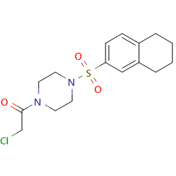 2-chloro-1-[4-(5,6,7,8-tetrahydronaphthalene-2-sulfonyl)piperazin-1-yl]ethan-1-oneͼƬ