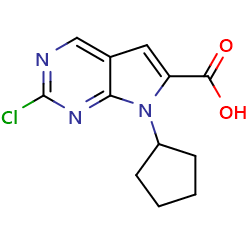 2-chloro-7-cyclopentyl-7H-pyrrolo[2,3-d]pyrimidine-6-carboxylicacidͼƬ