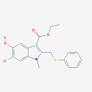 6-Bromo-5-hydroxy-1-methyl-2-[(phenylthio)methyl]-1H-indole-3-carboxylic Acid Ethyl EsterͼƬ