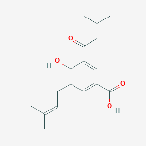 4-Hydroxy-3-(3-methyl-2-butenoyl)-5-(3-methyl-2-butenyl)benzoic acidͼƬ