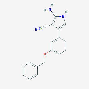 2-Amino-4-(3-(benzyloxy)phenyl)-1H-pyrrole-3-carbonitrileͼƬ