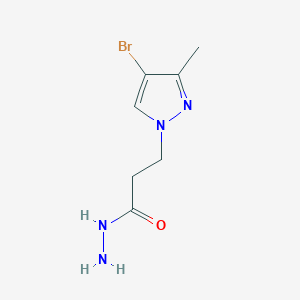 3-(4-Bromo-3-methyl-1H-pyrazol-1-yl)propionic acid hydrazideͼƬ