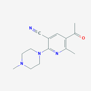 5-Acetyl-6-methyl-2-(4-methylpiperazino)nicotinonitrileͼƬ
