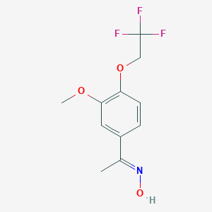 N-{1-[3-Methoxy-4-(2,2,2-trifluoroethoxy)phenyl]ethylidene}hydroxylamineͼƬ