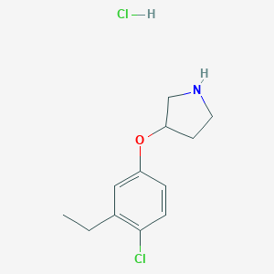 3-(4-Chloro-3-ethylphenoxy)pyrrolidinehydrochlorideͼƬ