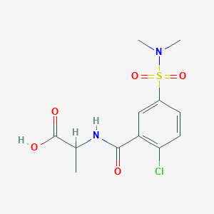 2-{[2-Chloro-5-(dimethylsulfamoyl)phenyl]formamido}propanoic Acid图片