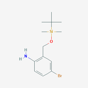 4-bromo-2-{[(tert-butyldimethylsilyl)oxy]methyl}anilineͼƬ