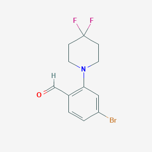 4-Bromo-2-(4,4-difluoropiperidin-1-yl)benzaldehydeͼƬ