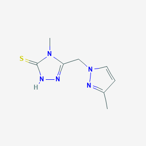 4-Methyl-5-(3-methyl-pyrazol-1-ylmethyl)-4H-[1,2,4]triazole-3-thiolͼƬ