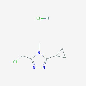 3-(chloromethyl)-5-cyclopropyl-4-methyl-4H-1,2,4-triazole hydrochlorideͼƬ