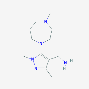 [1,3-Dimethyl-5-(4-methyl-1,4-diazepan-1-yl)-1H-pyrazol-4-yl]methanamineͼƬ