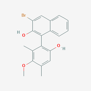 3-Bromo-1-(6-hydroxy-3-methoxy-2,4-dimethylphenyl)-naphthalen-2-olͼƬ