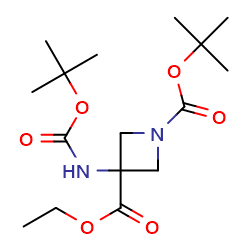 1-tert-butyl3-ethyl3-{[(tert-butoxy)carbonyl]amino}azetidine-1,3-dicarboxylateͼƬ