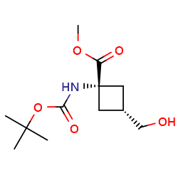 methylcis-1-{[(tert-butoxy)carbonyl]amino}-3-(hydroxymethyl)cyclobutane-1-carboxylateͼƬ