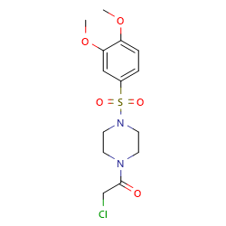 2-chloro-1-[4-(3,4-dimethoxybenzenesulfonyl)piperazin-1-yl]ethan-1-oneͼƬ