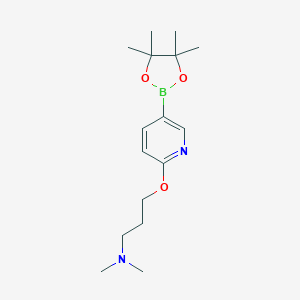N,N-dimethyl-3-((5-(4,4,5,5-tetramethyl-1,3,2-dioxaborolan-2-yl)pyridin-2-yl)oxy)propan-1-amineͼƬ