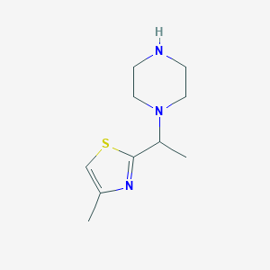 1-[1-(4-methyl-1,3-thiazol-2-yl)ethyl]piperazineͼƬ