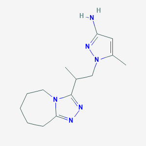 5-methyl-1-[2-(6,7,8,9-tetrahydro-5H-[1,2,4]triazolo[4,3-a]azepin-3-yl)propyl]-1H-pyrazol-3-amineͼƬ