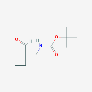 tert-butyl N-[(1-formylcyclobutyl)methyl]carbamateͼƬ