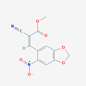 Methyl 2-nitrilo-3-(6-nitrobenzo[3,4-d]1,3-dioxolen-5-yl)prop-2-enoateͼƬ