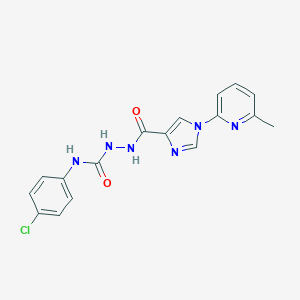 N-(4-Chlorophenyl)-2-{[1-(6-methyl-2-pyridinyl)-1H-imidazol-4-yl]carbonyl}-1-hydrazinecarboxamideͼƬ