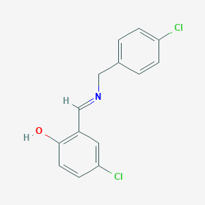 4-chloro-2-{(E)-[(4-chlorobenzyl)imino]methyl}phenolͼƬ