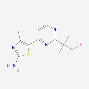 5-(2-(1-Fluoro-2-methylpropan-2-yl)pyrimidin-4-yl)-4-methylthiazol-2-amineͼƬ
