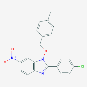 2-(4-Chlorophenyl)-1-[(4-methylbenzyl)oxy]-6-nitro-1H-1,3-benzimidazoleͼƬ