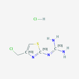 1-(4-Chloromethyl-2-thiazoyl)guanidine-13C3 Hydrochloride SaltͼƬ