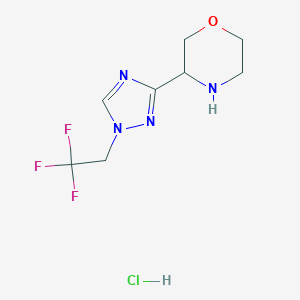 3-[1-(2,2,2-Trifluoroethyl)-1H-1,2,4-triazol-3-yl]morpholine HydrochlorideͼƬ