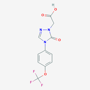 2-{5-Oxo-4-[4-(trifluoromethoxy)phenyl]-4,5-dihydro-1H-1,2,4-triazol-1-yl}acetic acidͼƬ