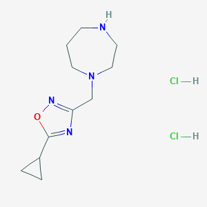 1-[(5-cyclopropyl-1,2,4-oxadiazol-3-yl)methyl]-1,4-diazepane dihydrochlorideͼƬ