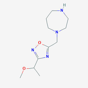 1-{[3-(1-methoxyethyl)-1,2,4-oxadiazol-5-yl]methyl}-1,4-diazepane图片