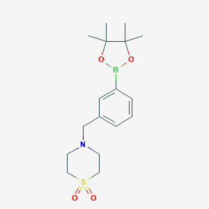 4-{[3-(tetramethyl-1,3,2-dioxaborolan-2-yl)phenyl]methyl}-1lambda6-thiomorpholine-1,1-dione图片