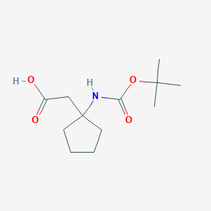 2-(1-{[(tert-butoxy)carbonyl]amino}cyclopentyl)aceticacidͼƬ