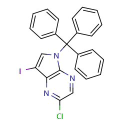 2-chloro-7-iodo-5-(triphenylmethyl)-5H-pyrrolo[2,3-b]pyrazineͼƬ